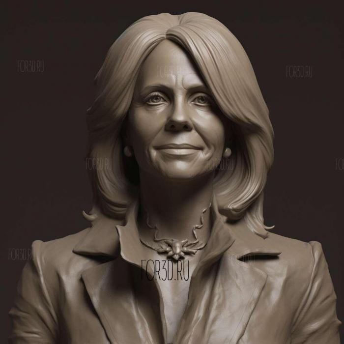 Jill Biden 3 stl model for CNC